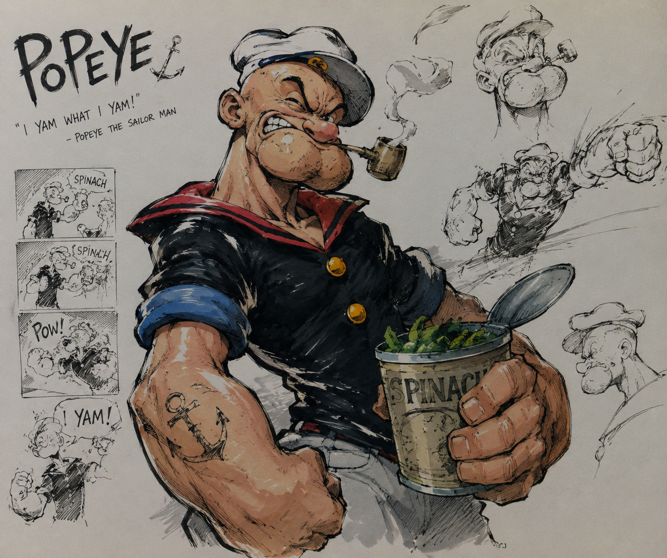 Popeye Reimagined: Strength & Spinach